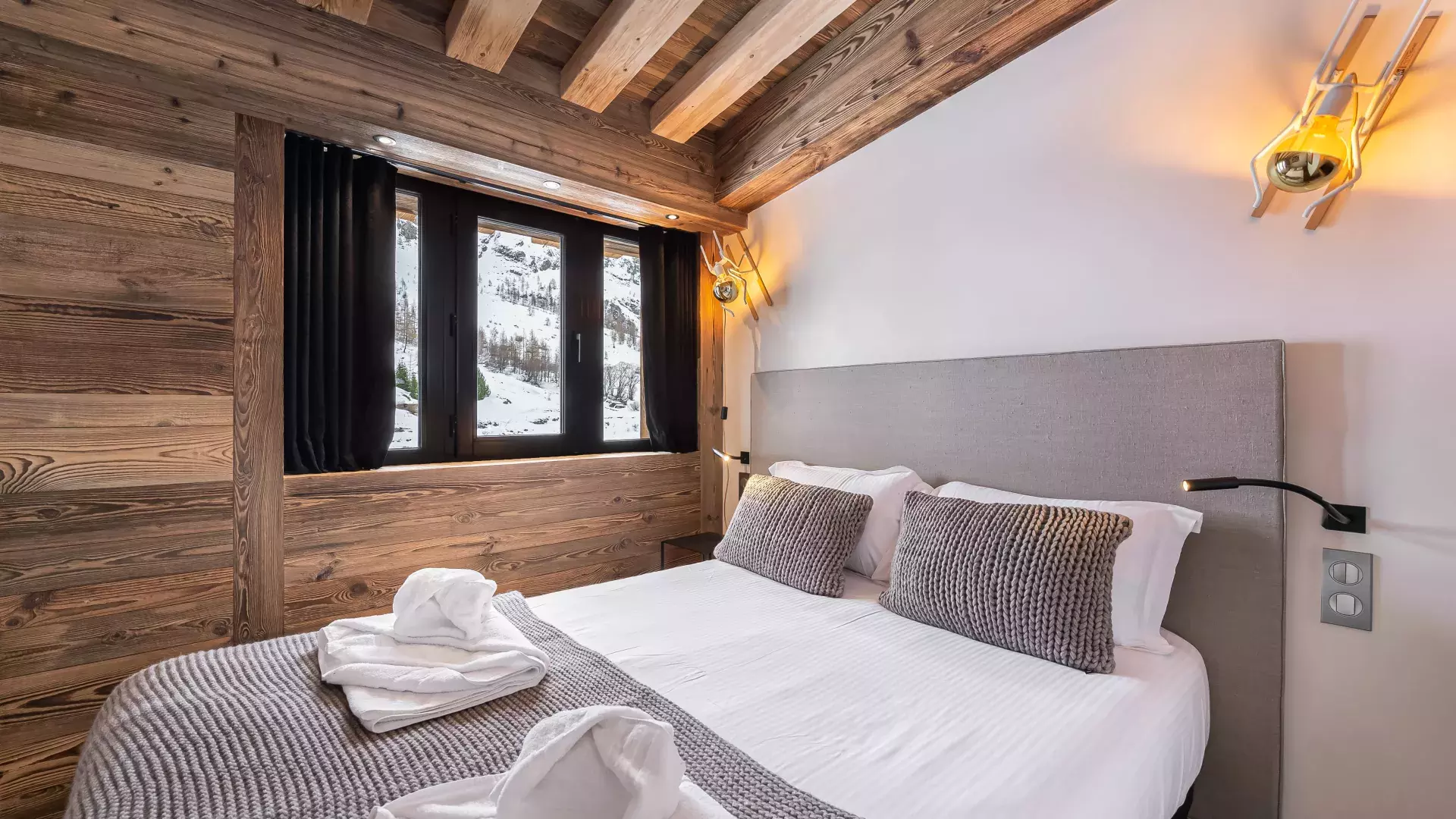 Appartement Penthouse Chamois 15 - Location chalets Covarel - Val d'Isère Alpes - France - Chambre 3