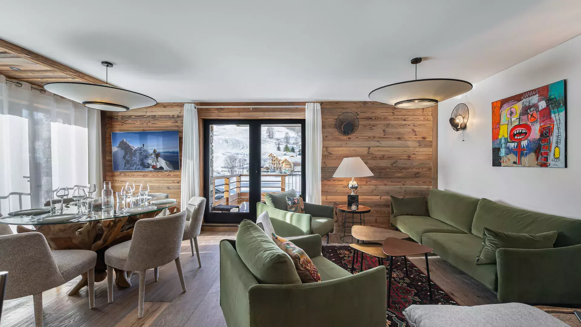 Appartement Sifflote 1 - Location chalets Covarel - Val d'Isère Alpes - France - Salon