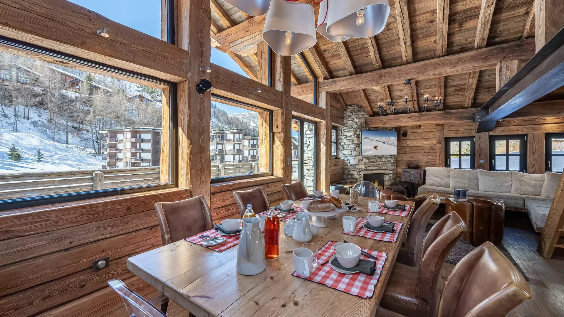 Chalet Papillon 2 - Location chalets Covarel - Val d'Isère Alpes - France - Séjour