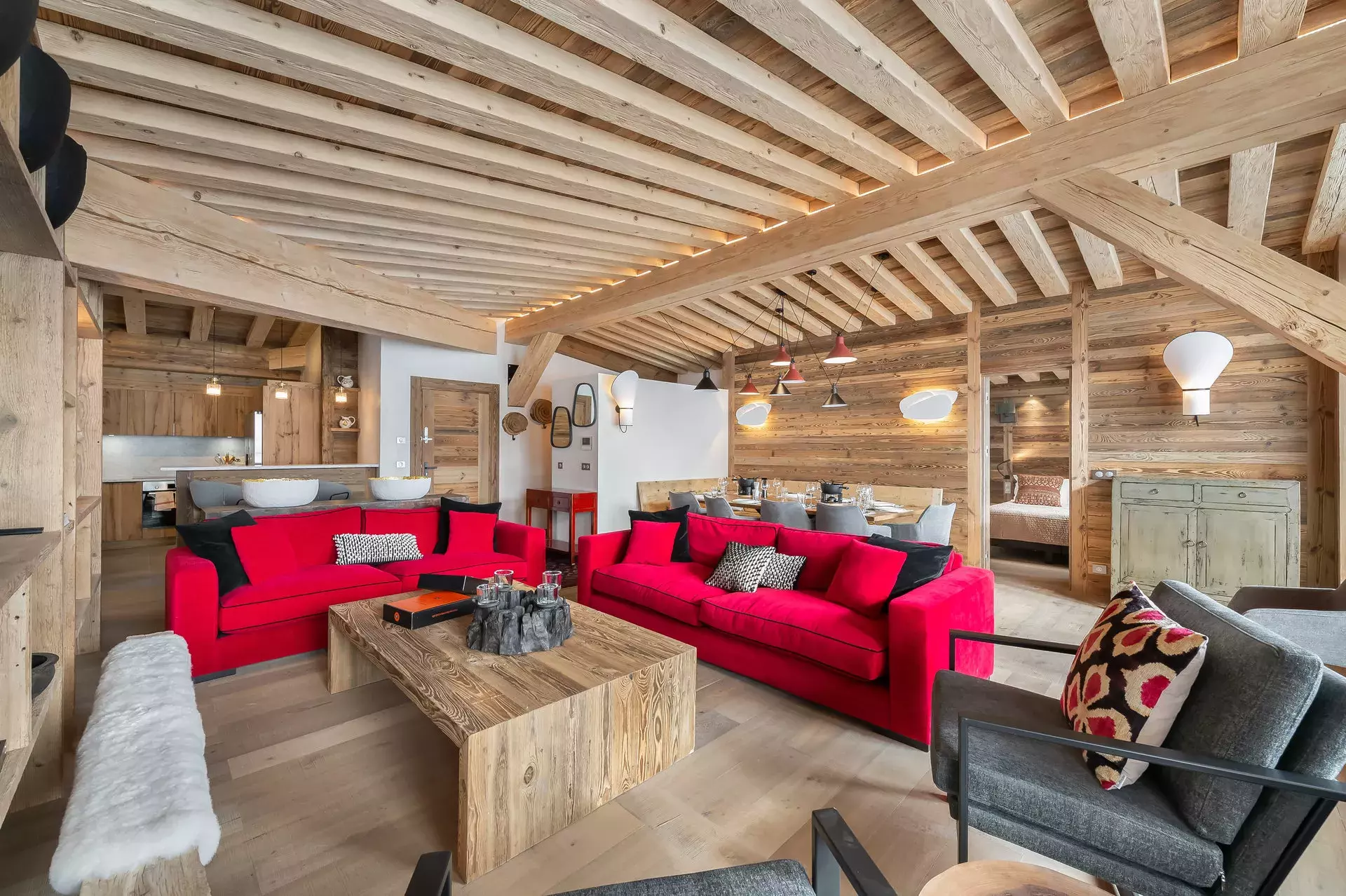 Salon de l'appartement chamois