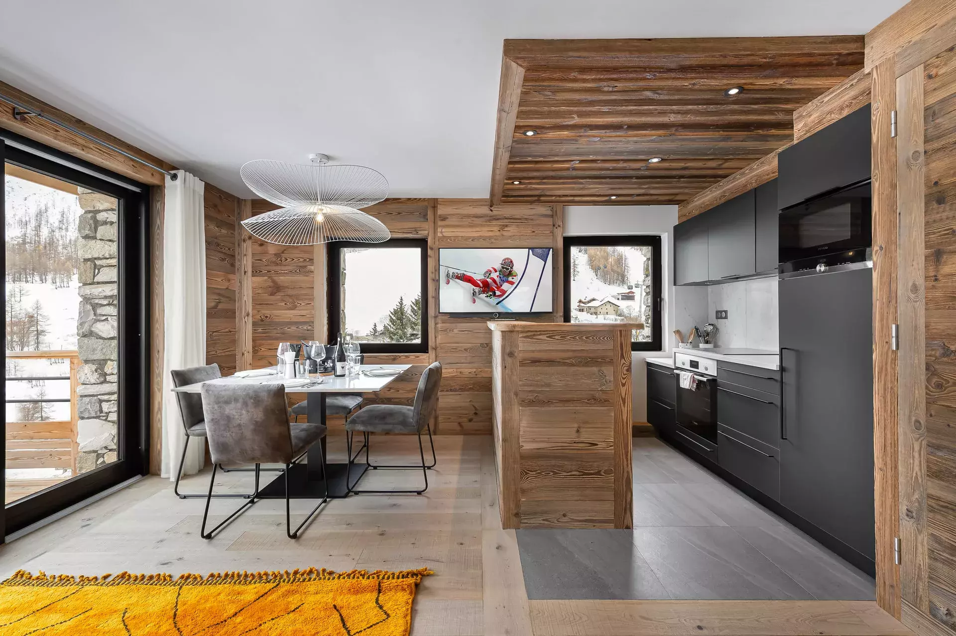 Séjour de l'appartement Flocon