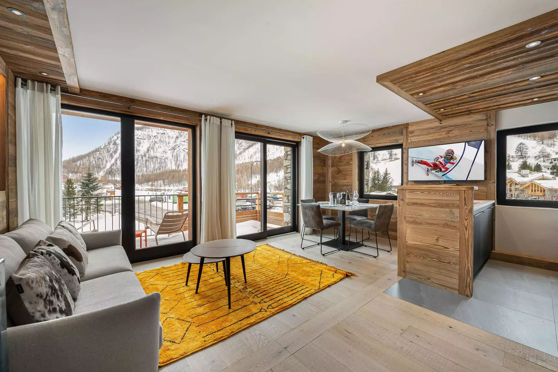 Séjour de l'appartement Flocon