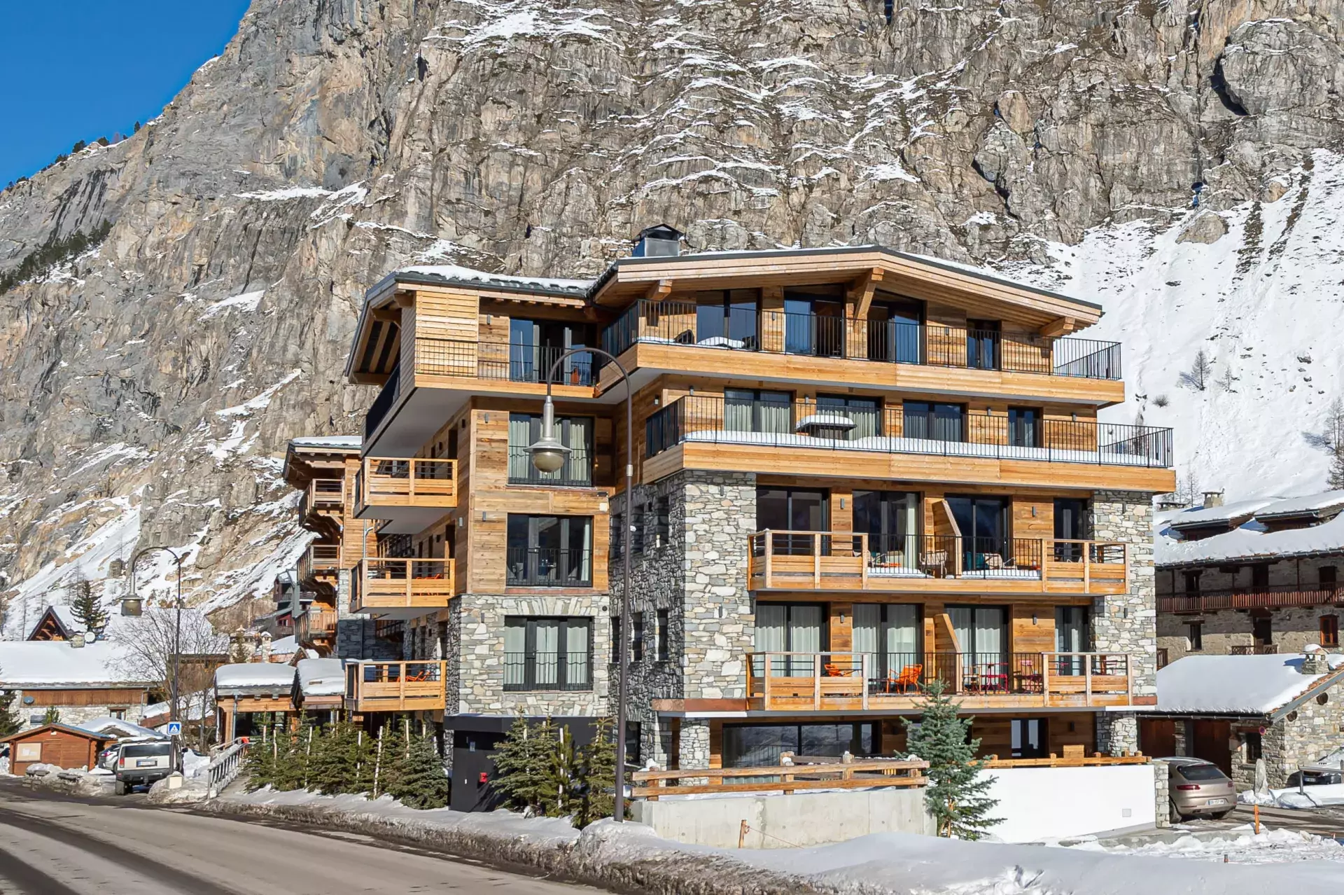 Extérieur du bâtiment de l'appartement Ourson