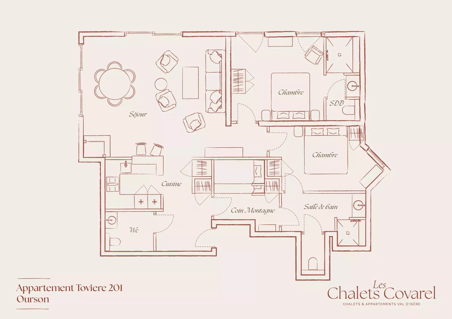 Plan d'étage du logement Ourson