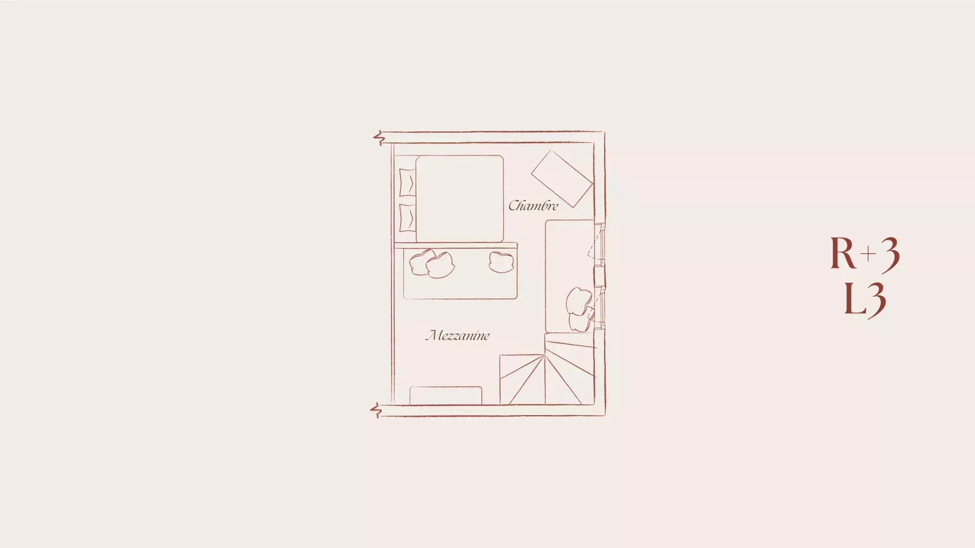 Plan du Chalet Lièvre Blanc R+3