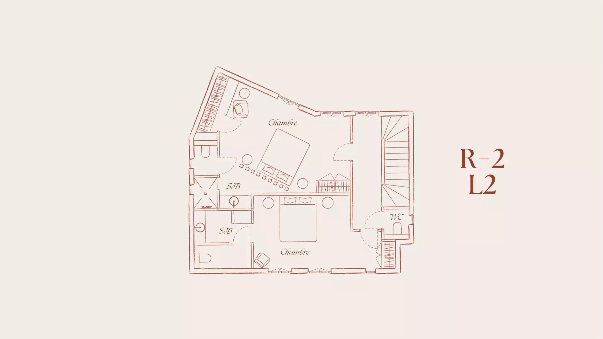 Plan du Chalet Papillon R+2