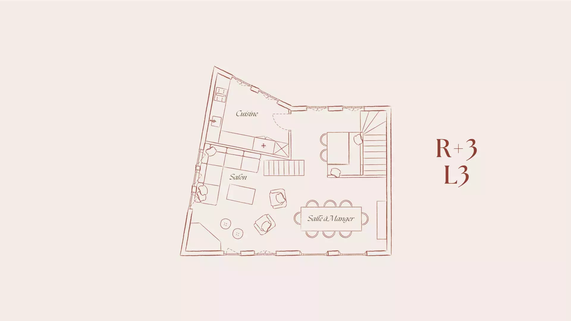Plan du Chalet Papillon R+3