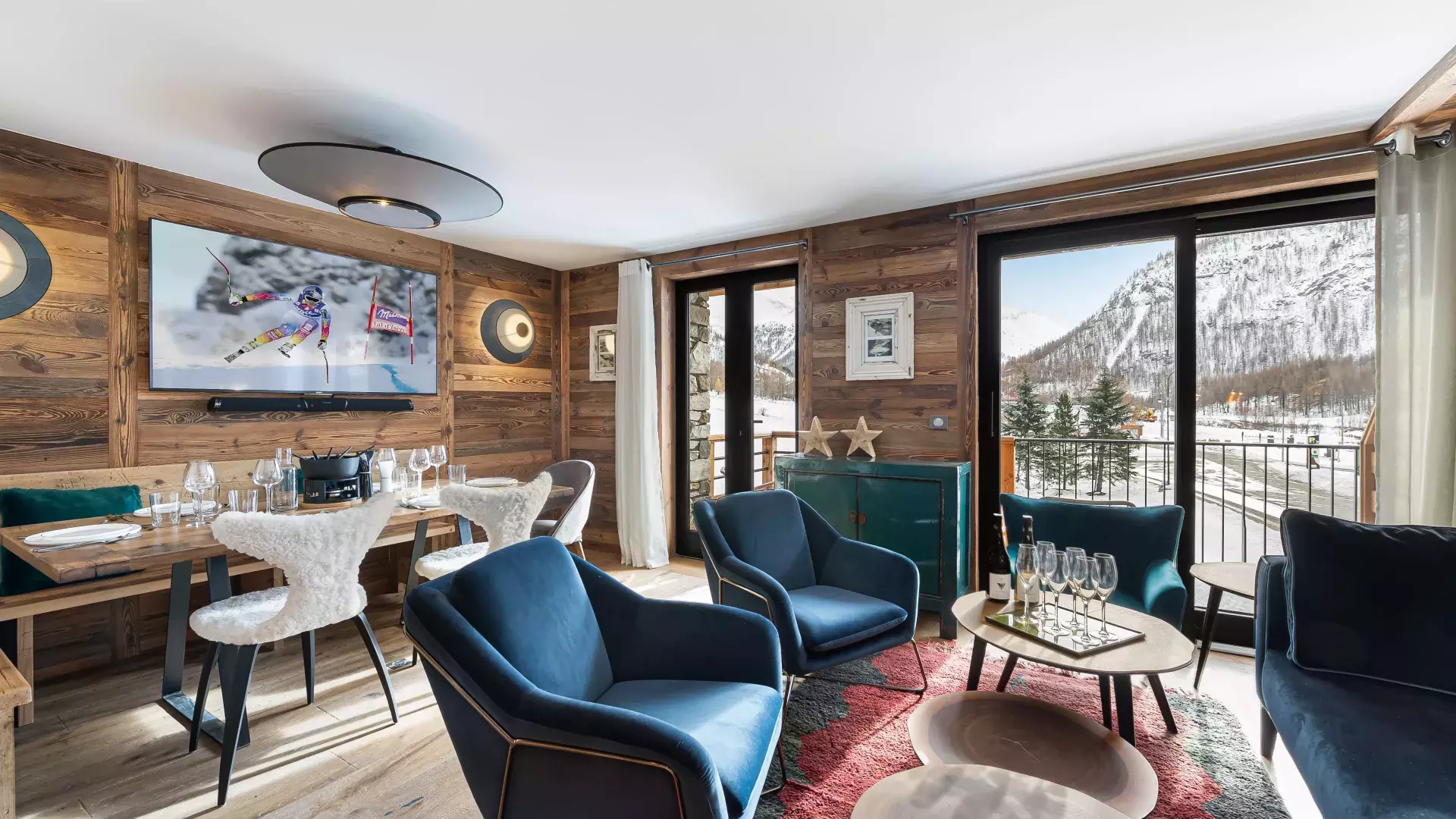 Appartement Etoile 1 - Location chalets Covarel - Val d'Isère Alpes - France - Salon