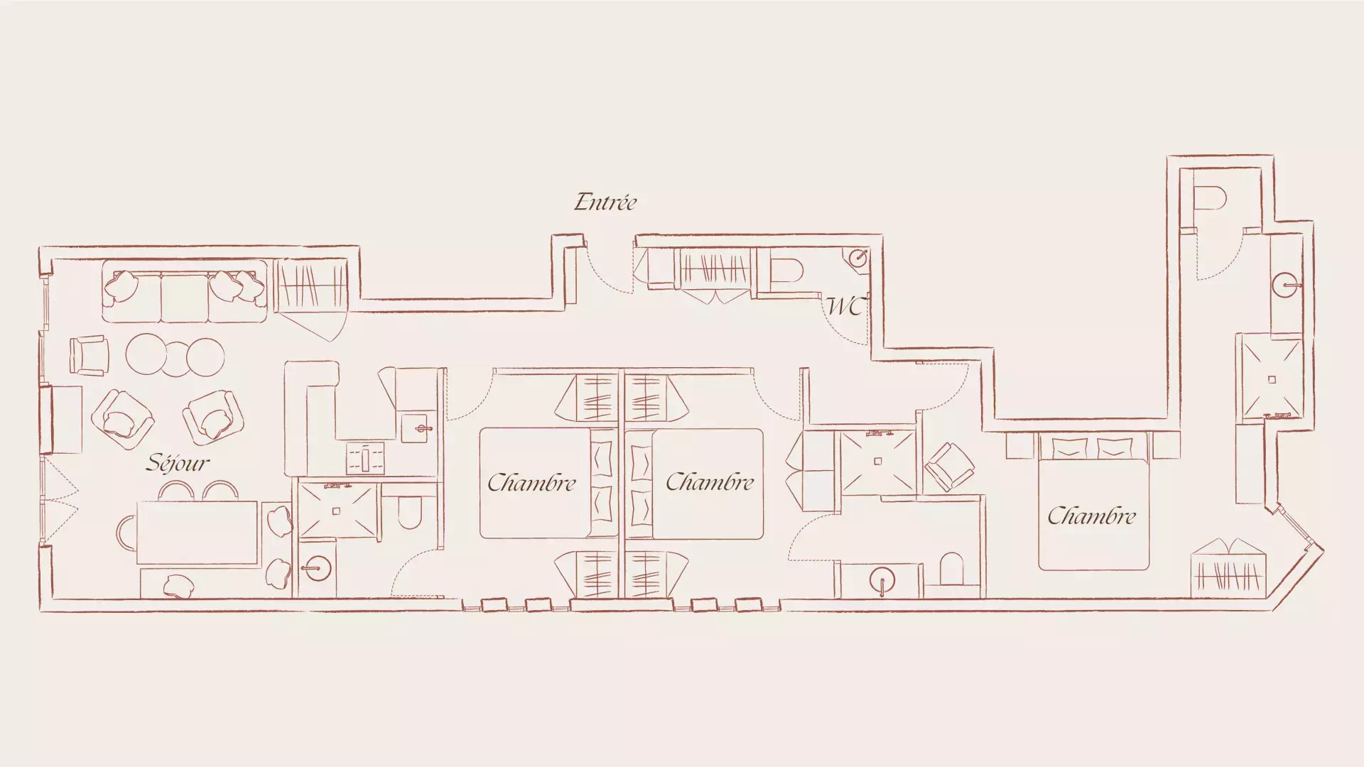 Plan de l'appartement Fusée
